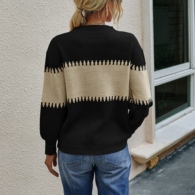 Pull – Style casual, maille rayée