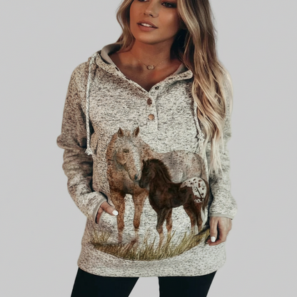 Sweat à capuche – Couleur unie, look casual