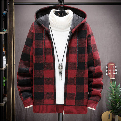 Veste Cardigan à Capuche En Maille