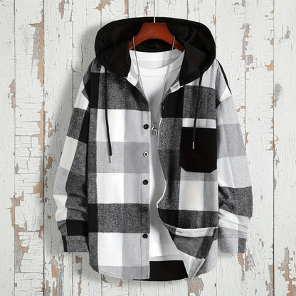 Chemise à Capuche Epaisse à Carreaux