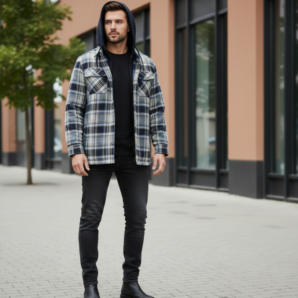 Veste En Coton Imprimé à Carreaux