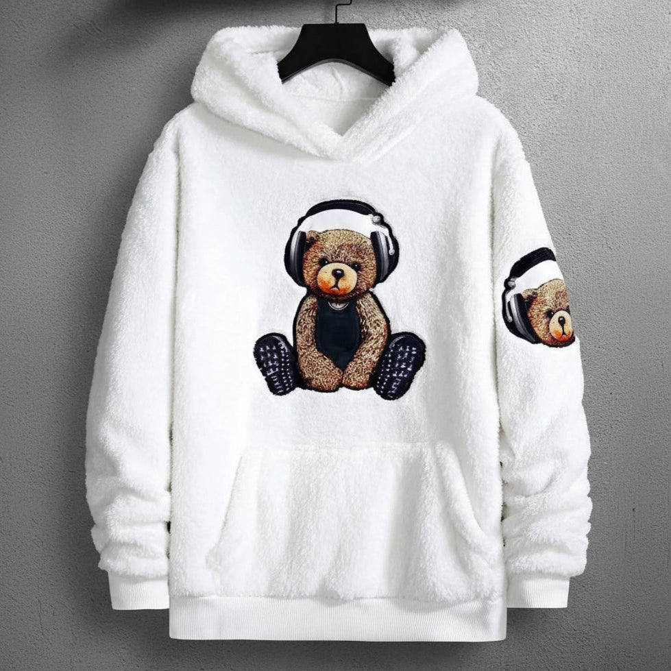 Veste à Capuche Avec Broderie Ours