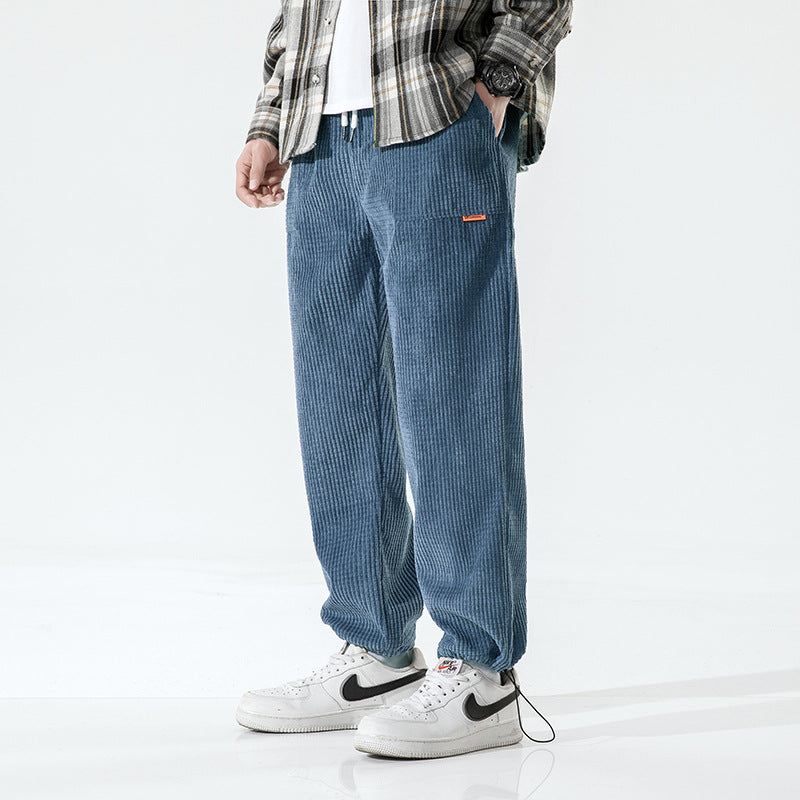 Pantalon Décontracté En Velours Côtelé