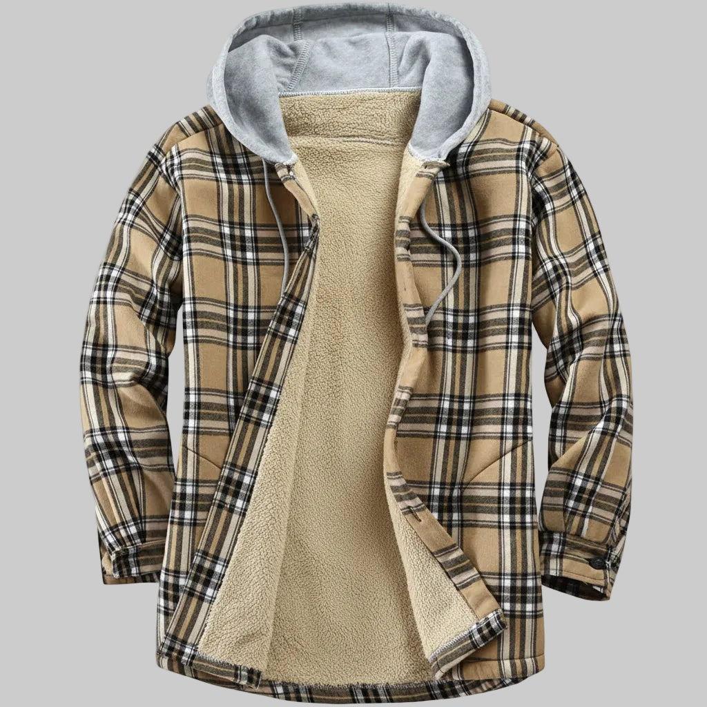 Veste à Capuche, motif à carreaux