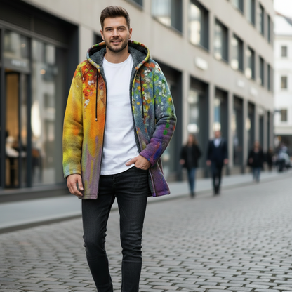 Veste Imprimée à Col Montant