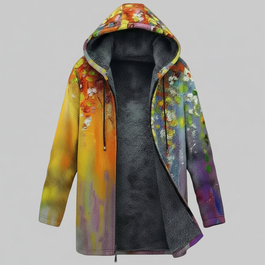 Veste Imprimée à Col Montant