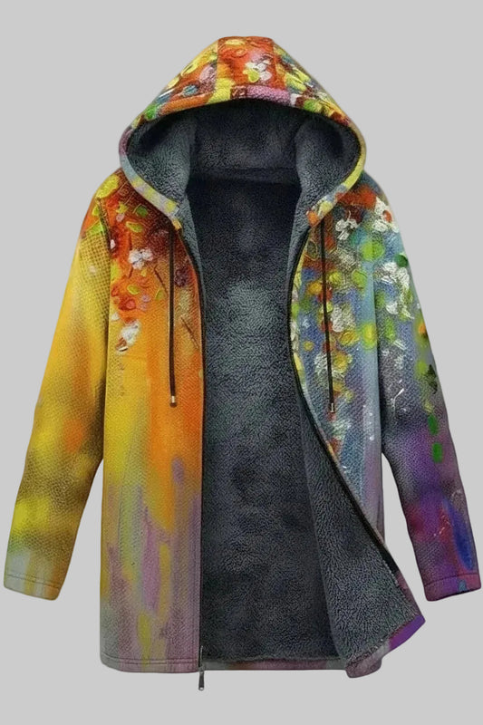 Veste Imprimée à Col Montant