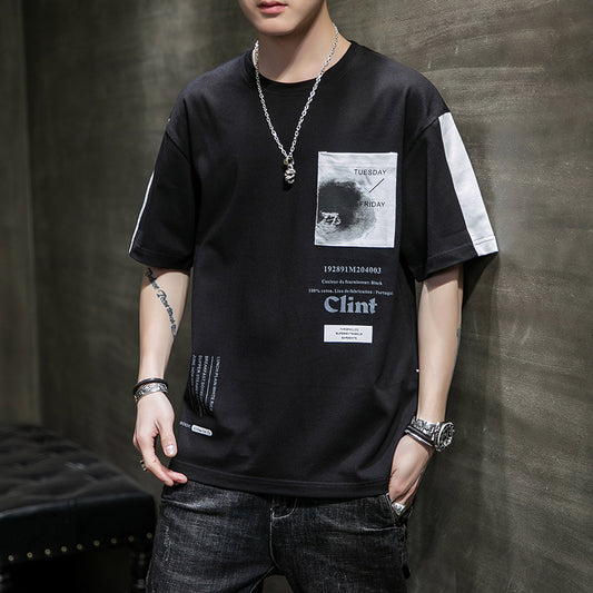 Printed Cotton Crew Neck T-Shirt