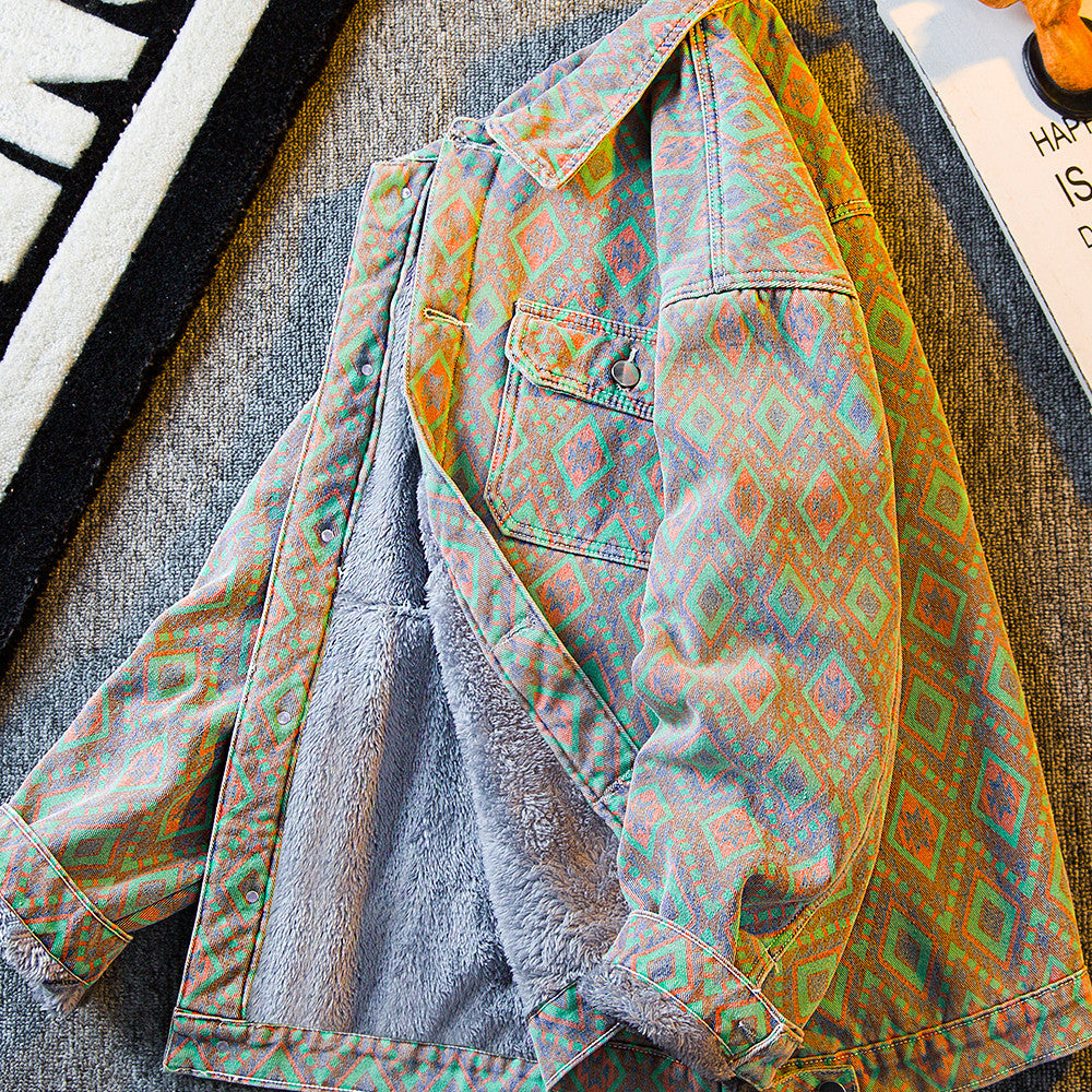 Veste En Jean Doublure En Peluche