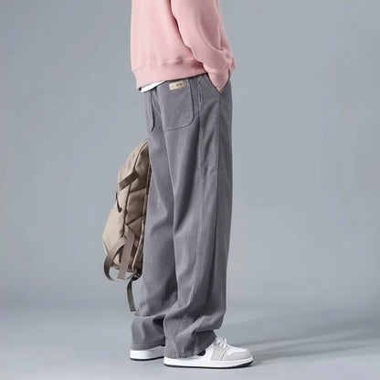 Pantalon Décontracté En Velours Côtelé