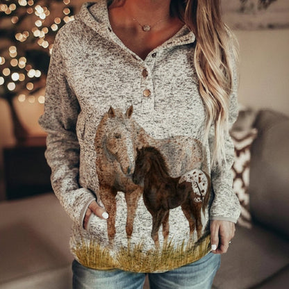 Sweat à capuche – Couleur unie, look casual