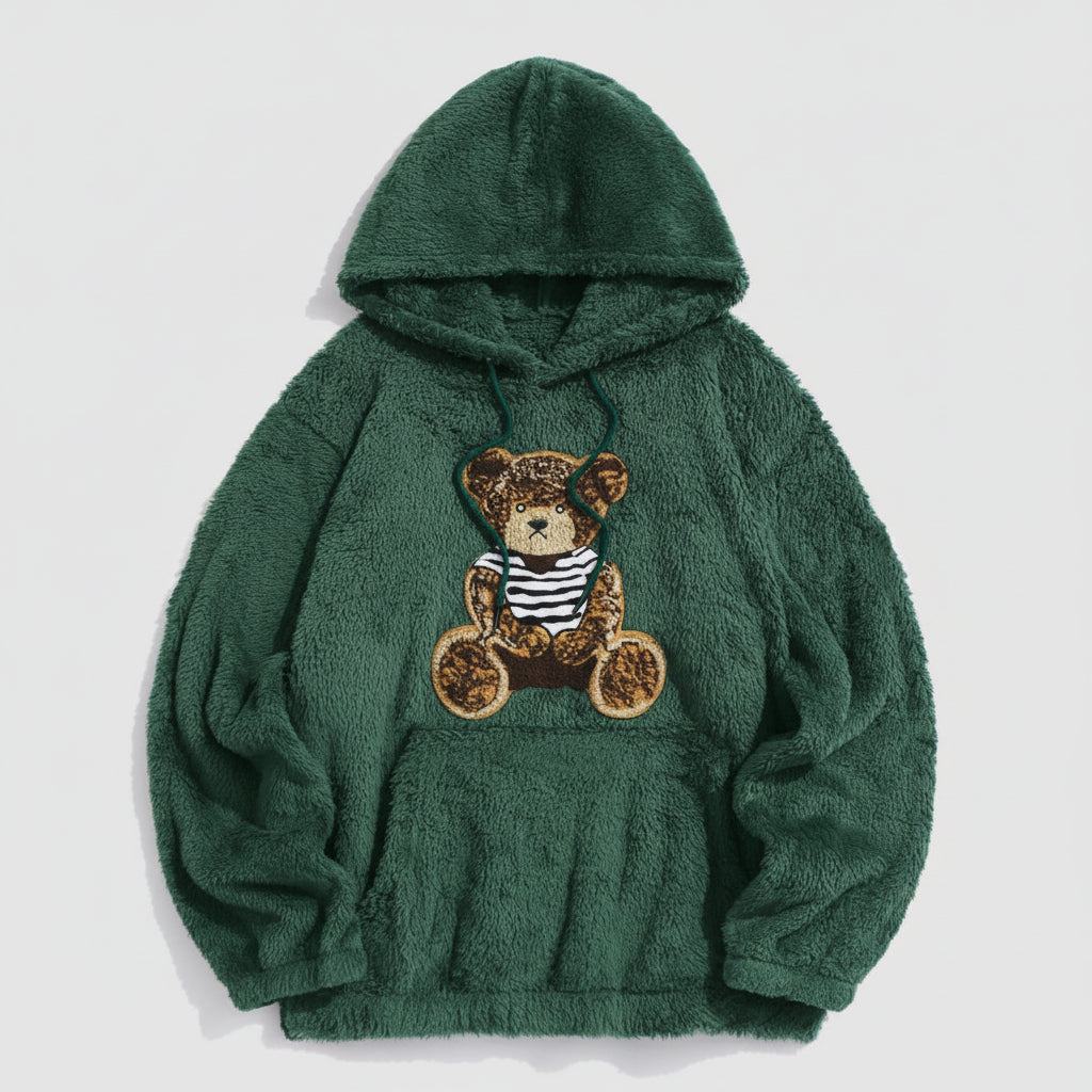 Sweat à Capuche En Flanelle Peluche