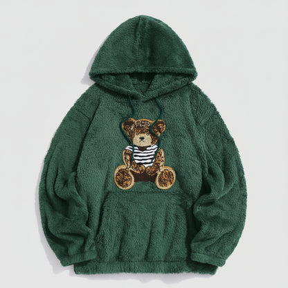 Sweat à Capuche En Flanelle Peluche