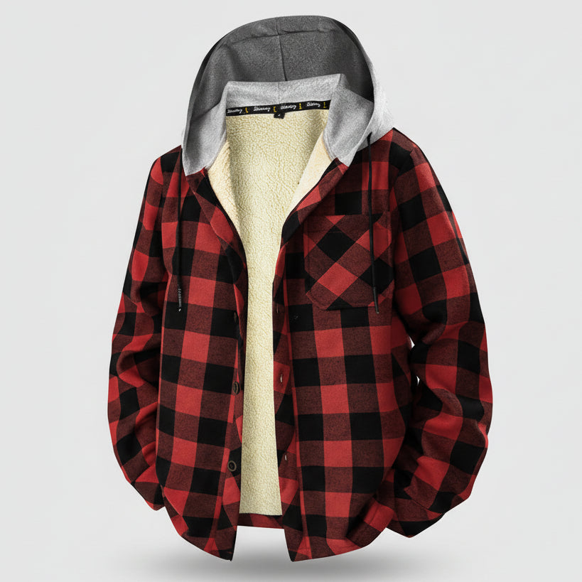 Chemise en Velours Côtelé À Capuche