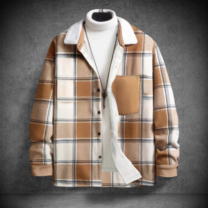 Chemise-Veste Rétro, Tissu Brossé