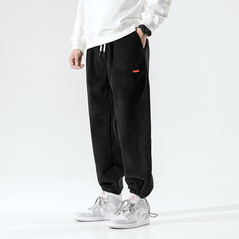 Pantalon Décontracté En Velours Côtelé
