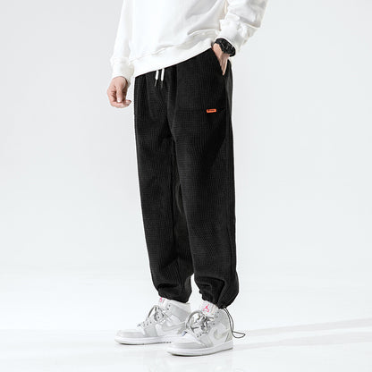 Pantalon Décontracté En Velours Côtelé