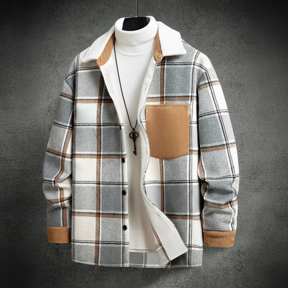 Chemise-Veste Rétro, Tissu Brossé
