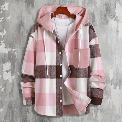 Chemise à Capuche Epaisse à Carreaux