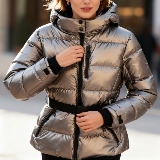 Doudoune Métallisée Sculptante